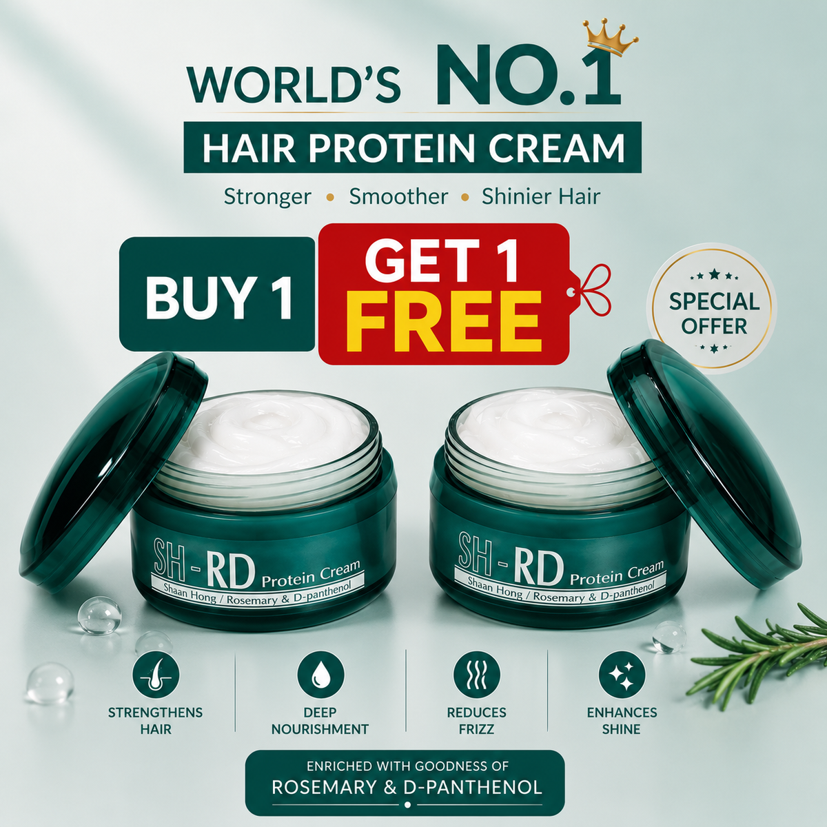 World's 1st Hair Protein Cream | Repair  Nourish Protect (Pack of 2)