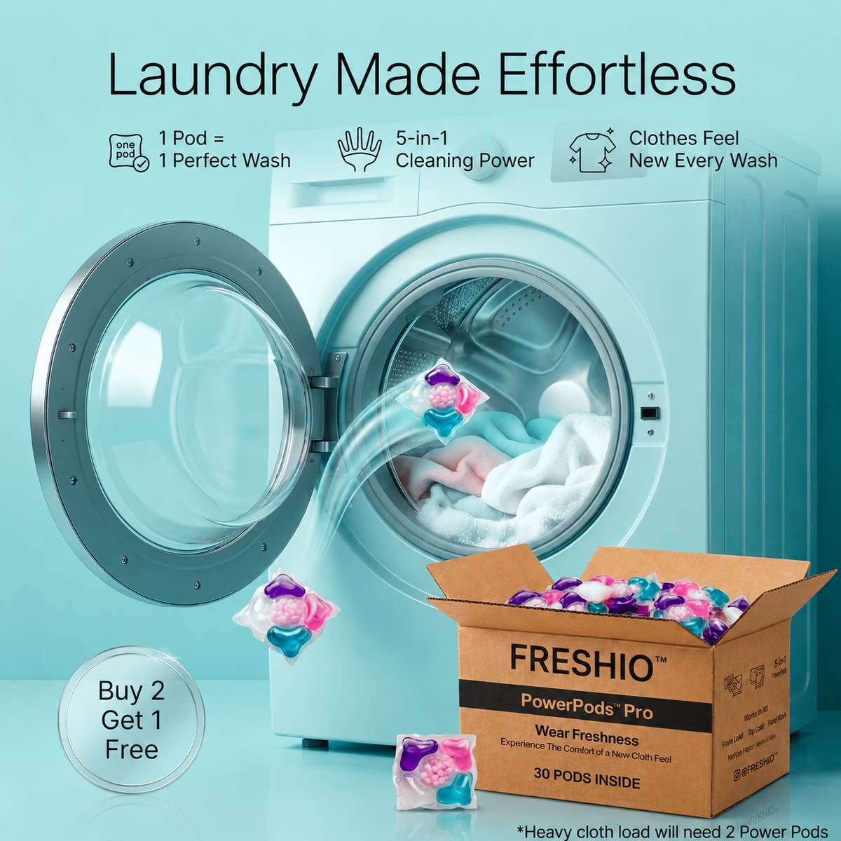 FRESHIO™ 5-in-1 Laundry PowerPods Pro
