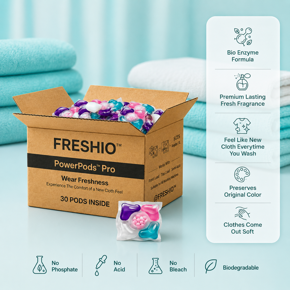 FRESHIO™ 5-in-1 Laundry PowerPods Pro
