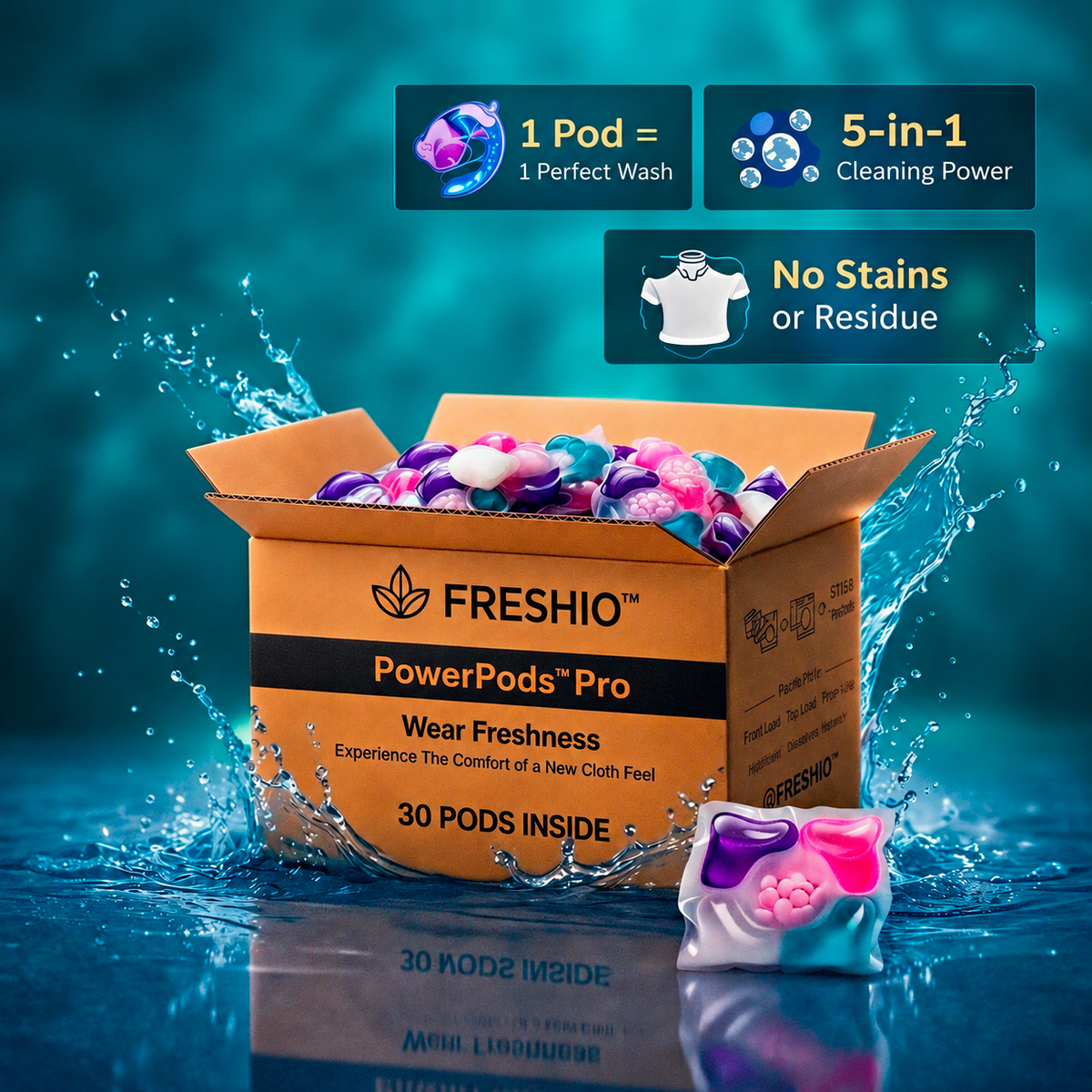 FRESHIO™ 5-in-1 Laundry PowerPods Pro
