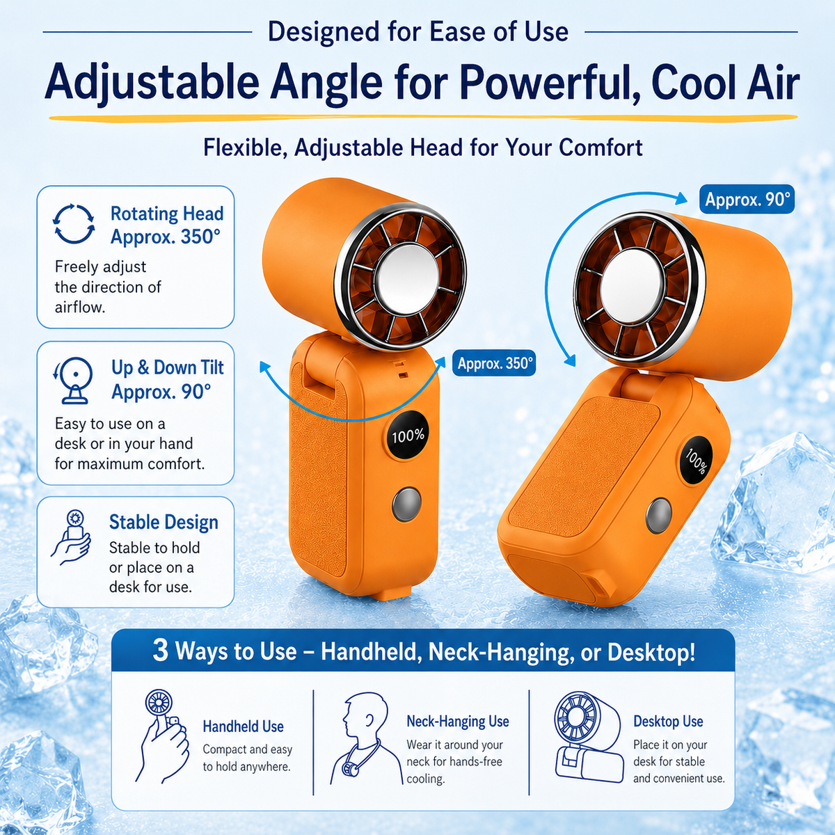Instant Cooling Pocket Fan (6 Month Warranty)