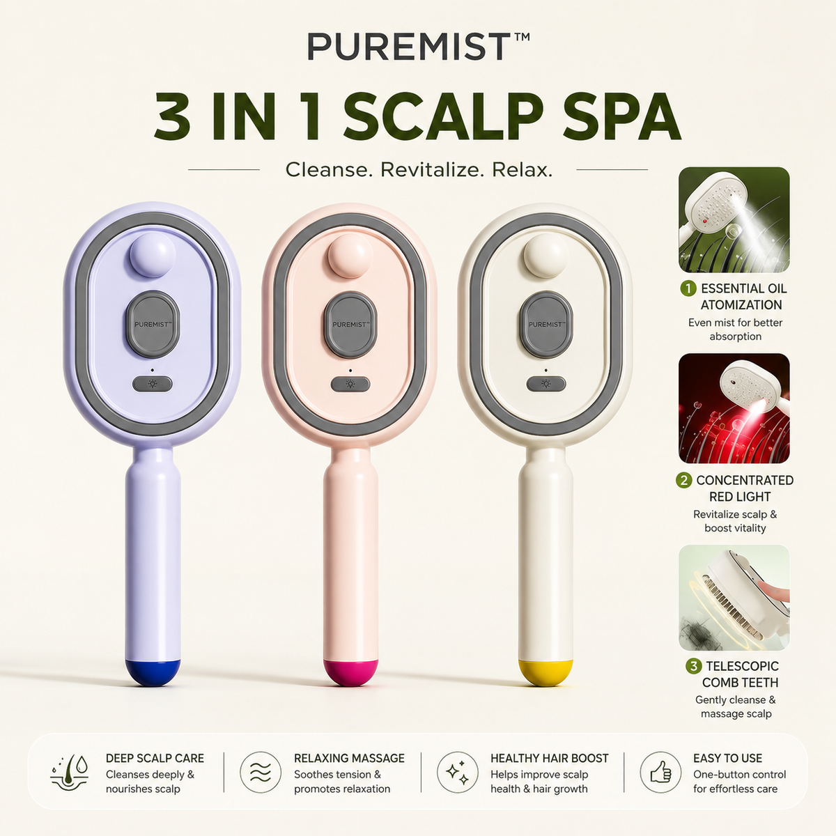 PUREMIST™ Hair Styling Brush (1 Year Warranty)