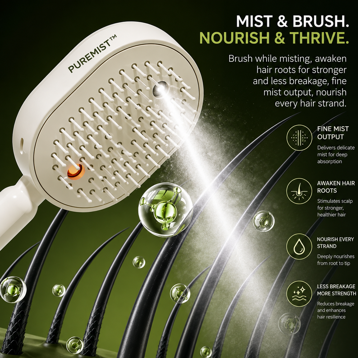 PUREMIST™ Hair Styling Brush (1 Year Warranty)