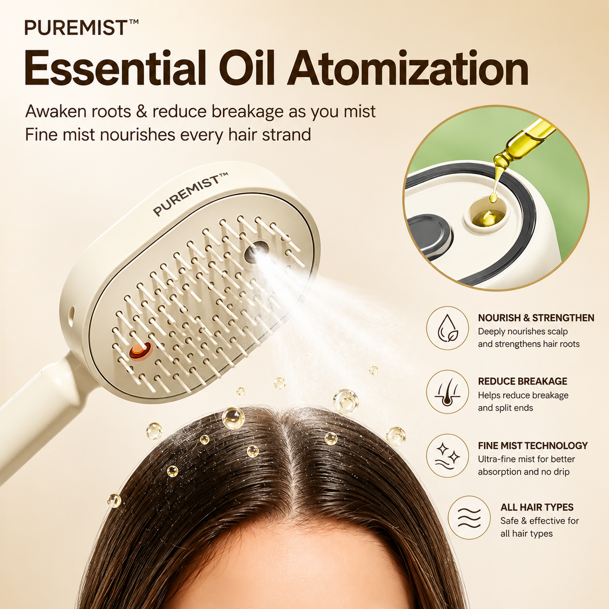 PUREMIST™ Hair Styling Brush (1 Year Warranty)