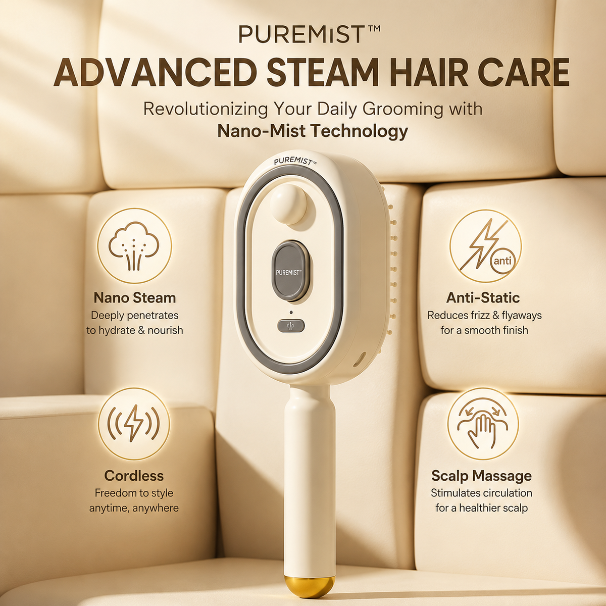 PUREMIST™ Hair Styling Brush (1 Year Warranty)