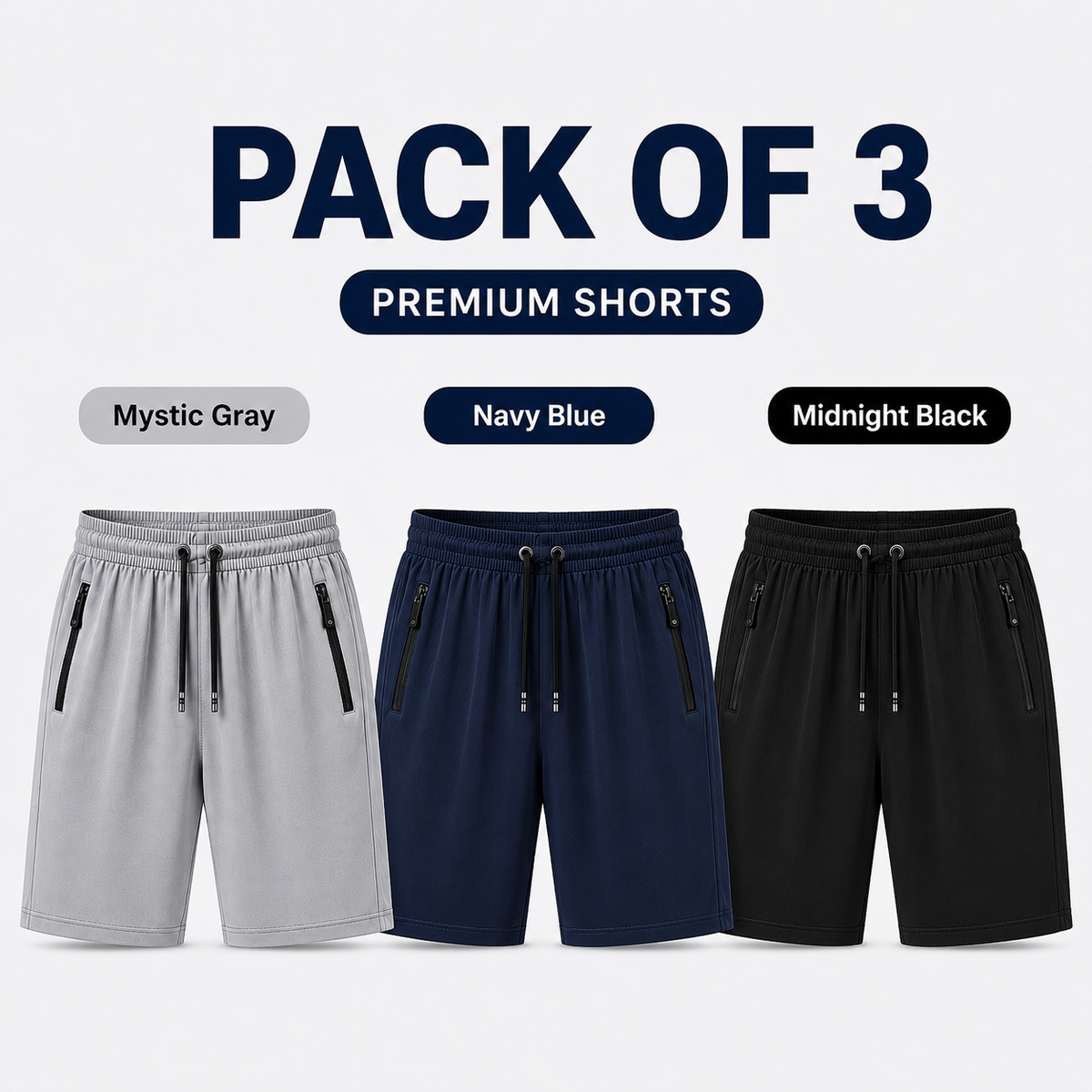 Summer Shorts Fully Comfort Stretchable For Men and Women (Pack of 3)