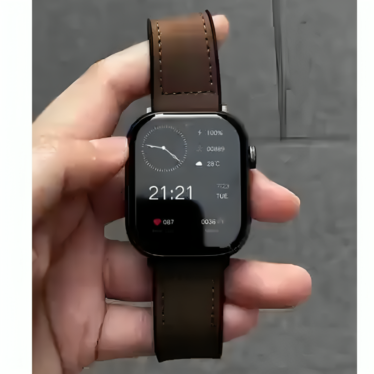 Premium Smart Watch with Adjustable Leather Strap (1 Year Warranty)